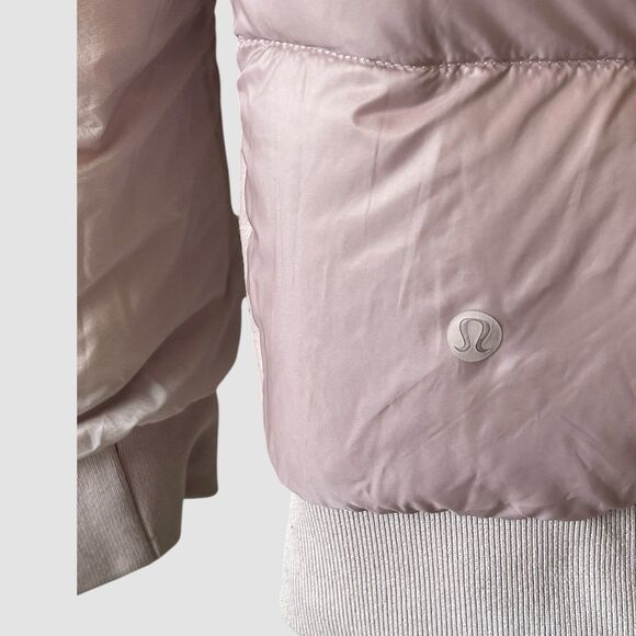 Lululemon Jacket Womens 6 Roam Far Wool Bomber Goose Down 3-in-1 Puffer Pink - Picture 6 of 11